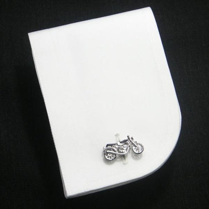 かっ飛ばせ!!リアルなバイクのカフスセット(タイピンセット)