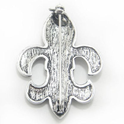 ラペルピン・アンティーク風フルール・ド・リス・ブローチ(ラペルブローチ)