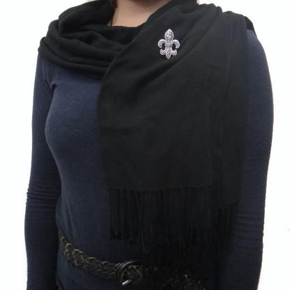 ラペルピン・アンティーク風フルール・ド・リス・ブローチ(ラペルブローチ)