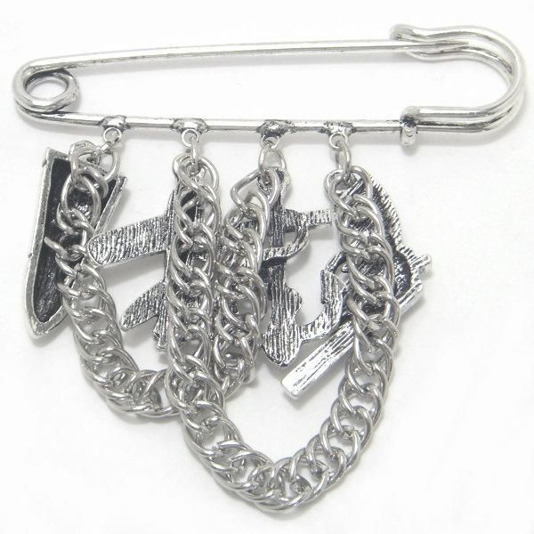 ラペルピン・ライフル・イカリ・弾丸・飛行機の安全ピンブローチ(ラペルブローチ)