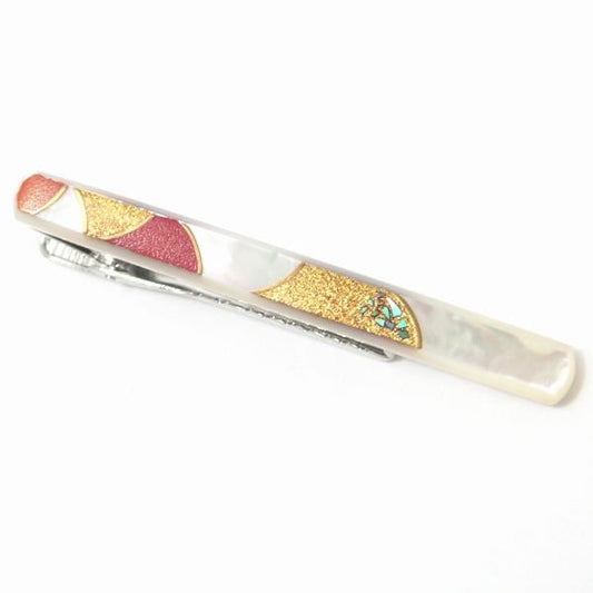【受注生産品】白蝶貝・雅文様タイピン(ネクタイピン)