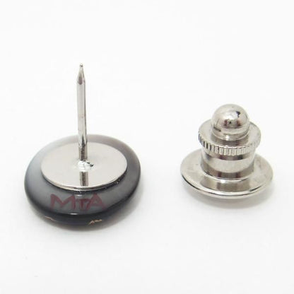 【受注生産品】七宝模様・黒蝶貝のタイタック(ピンブローチ)