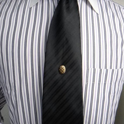 【受注生産品】七宝模様・黒蝶貝のタイタック(ピンブローチ)