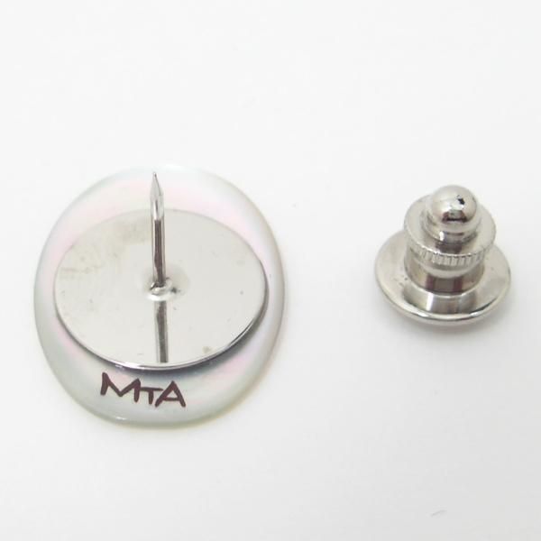 ドクロ・夜光貝のタイタック(ピンブローチ)