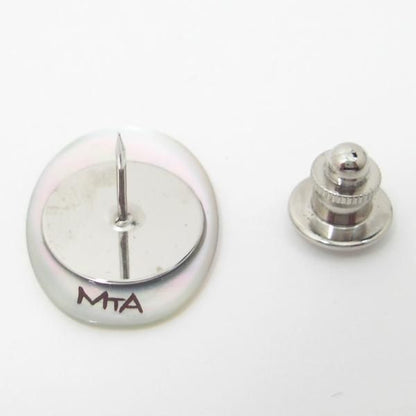 ドクロ・夜光貝のタイタック(ピンブローチ)