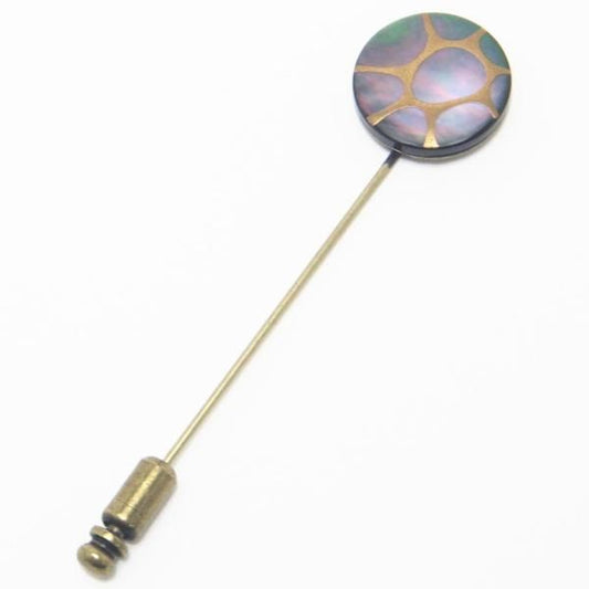 【受注生産品】Filo・黒蝶貝のラペルピン(ラペルブローチ)