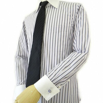 全2色・ストライプストーンのキューブのカフス(カフリンクス/カフスボタン)