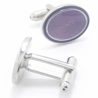 ダブル・パープルのオーバルカフス(カフリンクス/カフスボタン)