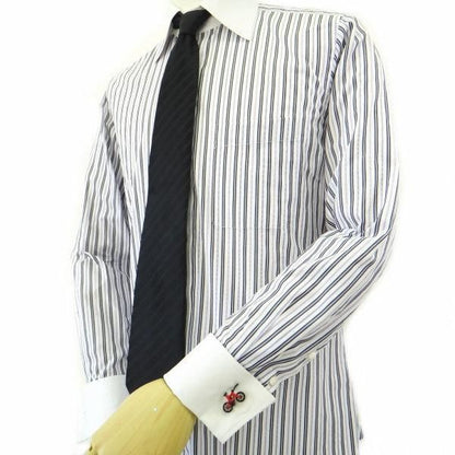 どこでもサイクリング!!真っ赤なマウンテンバイクのカフス(カフリンクス/カフスボタン)