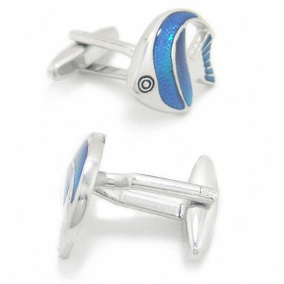 全2色・熱帯魚好きさんにエンゼルフィッシュのカフス(カフリンクス/カフスボタン)