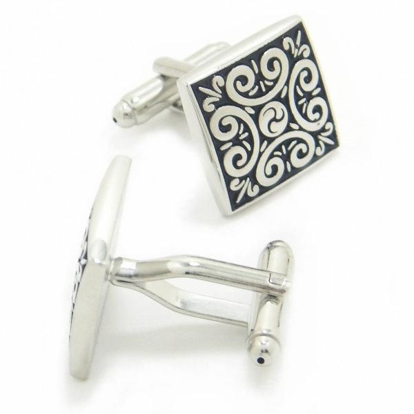 アラベスク・モザイク・デザインのカフス(カフリンクス/カフスボタン)