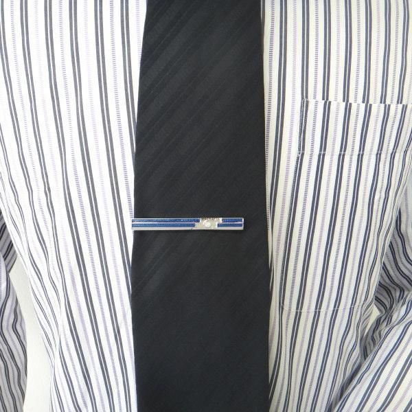 全3色・エナメルと一粒ストーンのタイピン(ネクタイピン)