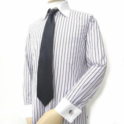 【DuncanWalton】Pooleオープンセンタ・オーバルのブラックカフス(カフリンクス/カフスボタン)