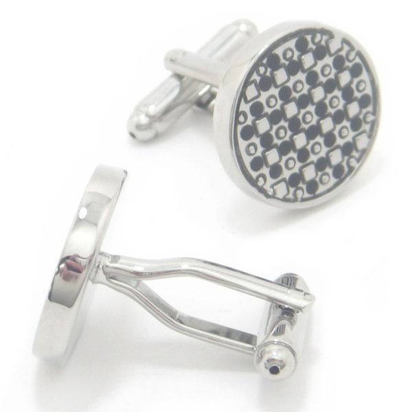全2色・ラウンド×スクウェアのミックスカフス(カフリンクス/カフスボタン)