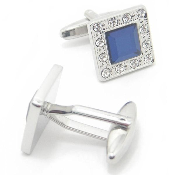 全3色・Aquilaサイド×スクゥエアストーンのカフス(カフリンクス/カフスボタン)
