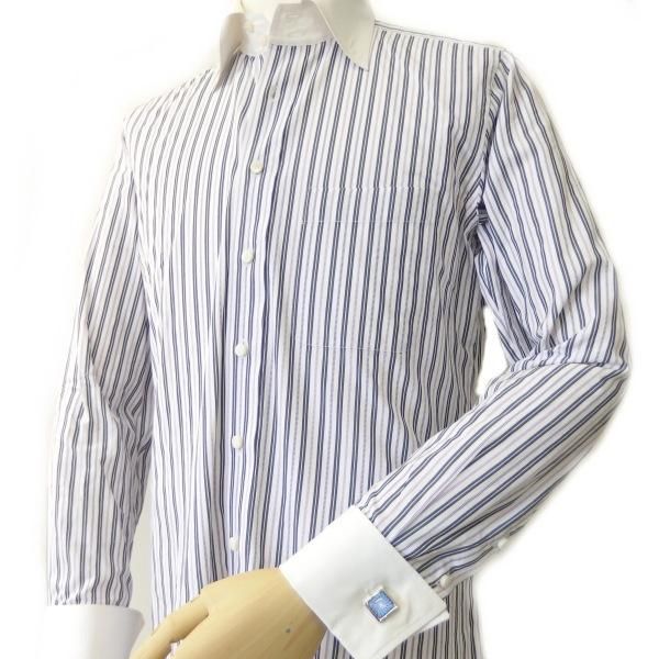 【SoniaSpencer】螺旋でできた幾何学フラワー・ブルーのカフス(カフリンクス/カフスボタン)