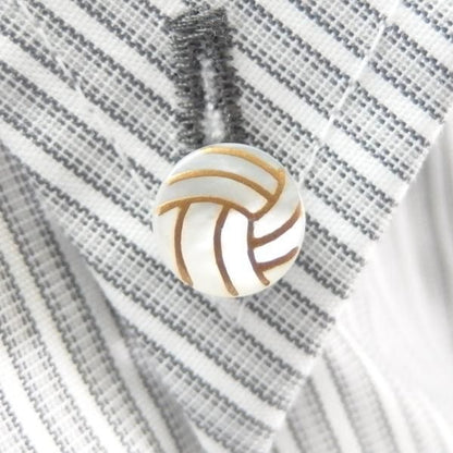 【受注生産品】バレー・白蝶貝のボタンダウンピアス