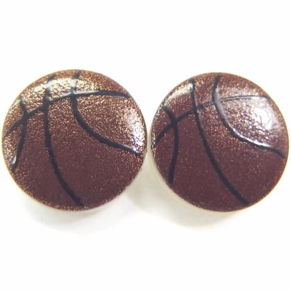 バスケット・白蝶貝のボタンダウンピアス