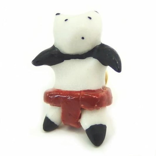 おとぼけお相撲パンダのタイタック(ピンブローチ)