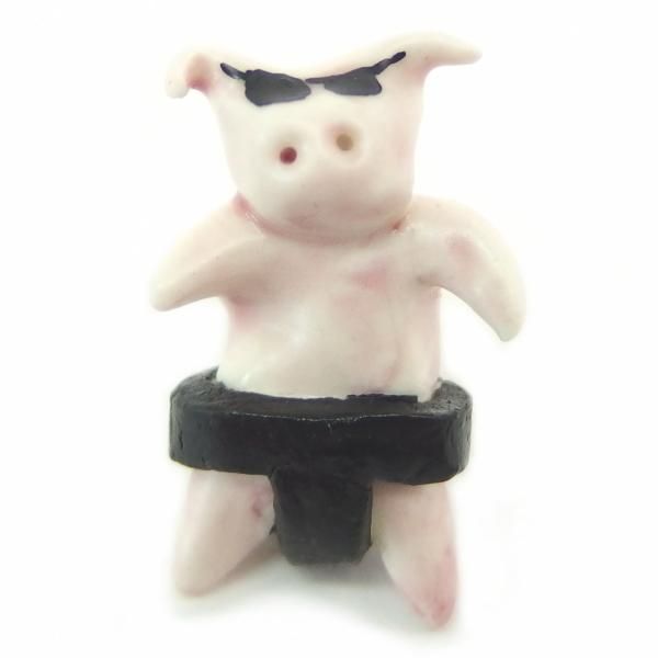 おとぼけお相撲ブタのタイタック(ピンブローチ)