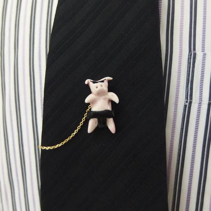 おとぼけお相撲ブタのタイタック(ピンブローチ)