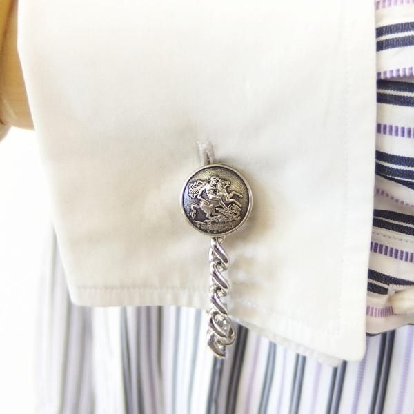 シルバー喜平のカフスチャーム(カフスチェーン)