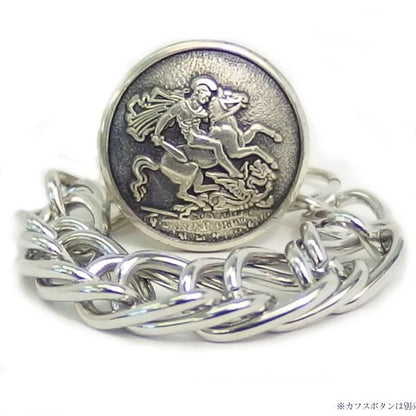 シルバースパイラルのカフスチャーム(カフスチェーン)
