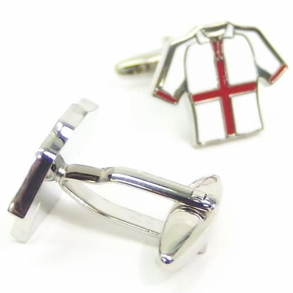 イングランド赤と白のユニフォームのカフス(カフリンクス/カフスボタン)