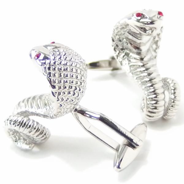 レッドアイズ・キングコブラのカフス(カフリンクス/カフスボタン)