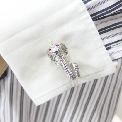 レッドアイズ・キングコブラのカフス(カフリンクス/カフスボタン)