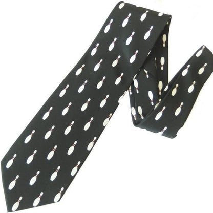 面白ネクタイ◆ボーリング・ピン・ドットのコミックネクタイ