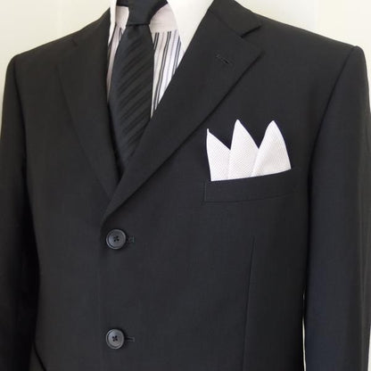 高級オーダーシャツ生地ポケットチーフ・ブラウングラフチェック柄ポケットスクウェア