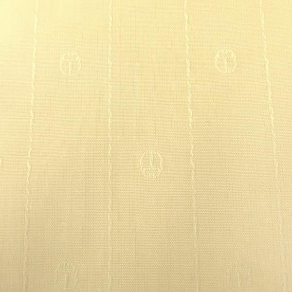 高級オーダーシャツ生地ポケットチーフ・ペールイエロー×マーク柄ポケットスクウェア