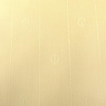 高級オーダーシャツ生地ポケットチーフ・ペールイエロー×マーク柄ポケットスクウェア