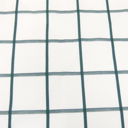 高級オーダーシャツ生地ポケットチーフ・ベージュ×グリーン・ウィンドーペンチェック柄ポケットスクウェア