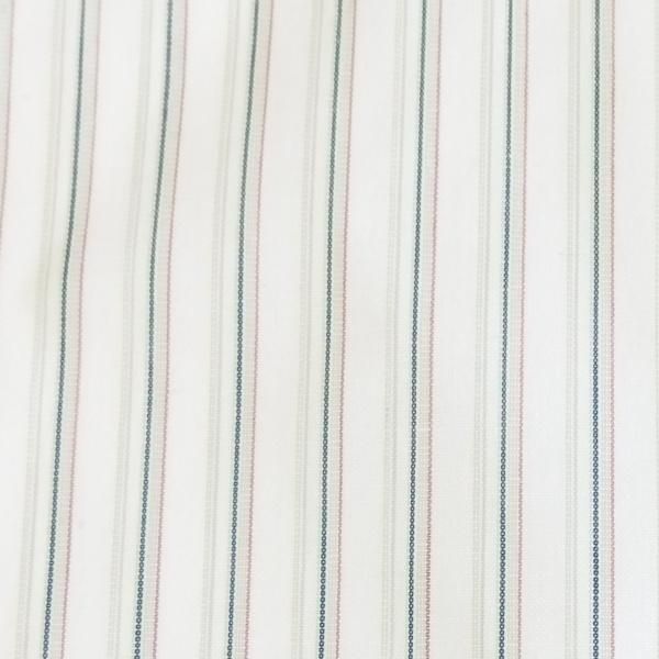 高級オーダーシャツ生地ポケットチーフ・グリーン系ストライプ柄ポケットスクウェア