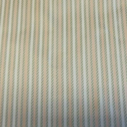 高級オーダーシャツ生地ポケットチーフ・若葉色×ベージュストライプのポケットスクウェア