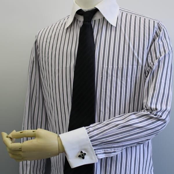 ブラック・クロス十字デザインのカフス(カフリンクス/カフスボタン)