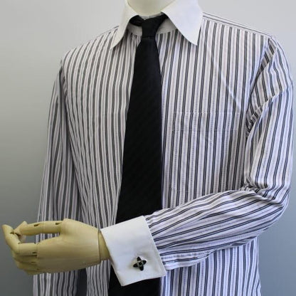 ブラック・クロス十字デザインのカフス(カフリンクス/カフスボタン)