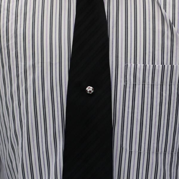 イングランド赤×白のサッカーボールのタイタック(ピンブローチ)