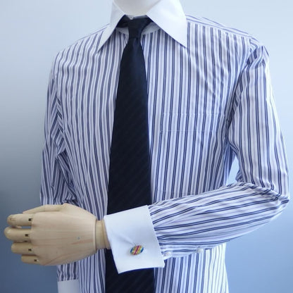 オーバル・カラフル・ボーダーのカフス(カフリンクス/カフスボタン)