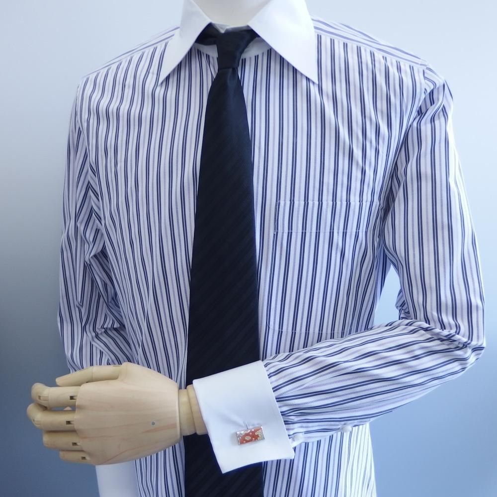 オレンジ・中華風雲デザインのカフス(カフリンクス/カフスボタン)