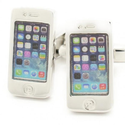 依存症に注意してねリアルなスマートフォンのカフス(カフリンクス/カフスボタン)