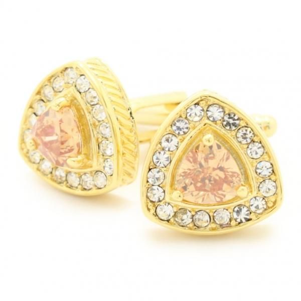 ゴールデン・トライアングル・オレンジストーン・カフス(カフリンクス/カフスボタン)