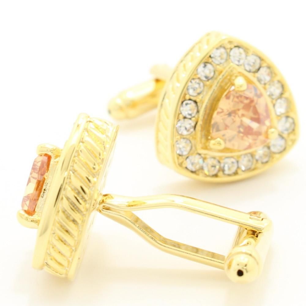 ゴールデン・トライアングル・オレンジストーン・カフス(カフリンクス/カフスボタン)