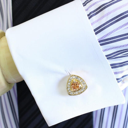 ゴールデン・トライアングル・オレンジストーン・カフス(カフリンクス/カフスボタン)