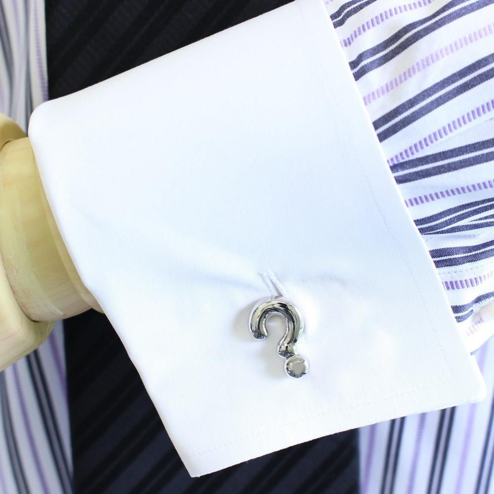 はてな疑問符クエスチョンマークのカフス(カフリンクス/カフスボタン)