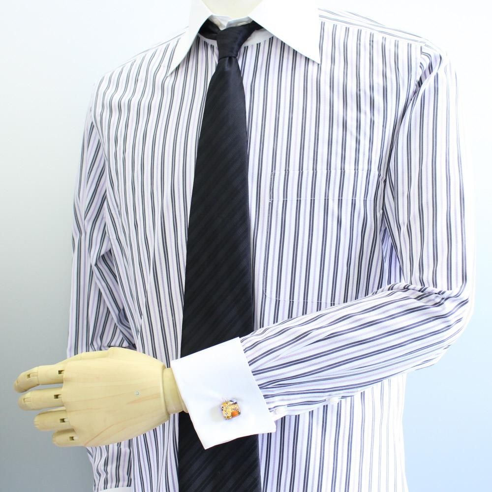 ムラーノ・ベネチアンガラス・スクエア・ムッリーネ36のカフス(カフスボタン/カフリンクス)