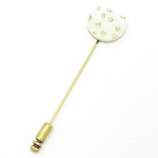 【受注生産品】Punto2・点の饗宴・白蝶貝のラペルピン(ラペルブローチ)