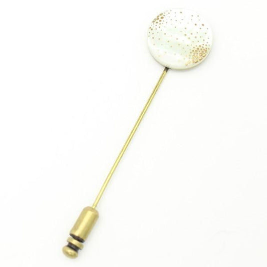 【受注生産品】Punto3・点の饗宴・白蝶貝のラペルピン(ラペルブローチ)